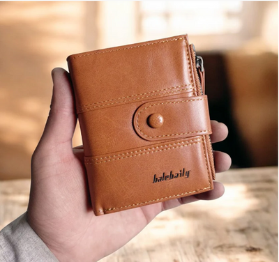Double Zipper Short Balebaily Wallet for Men