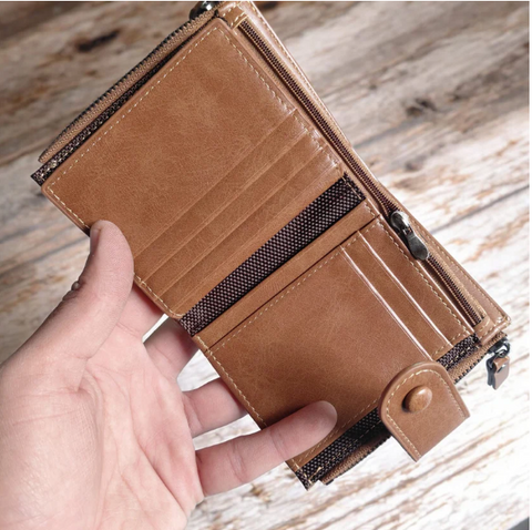 Double Zipper Short Balebaily Wallet for Men