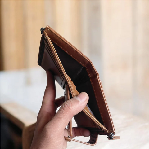 Double Zipper Short Balebaily Wallet for Men