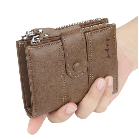 Double Zipper Short Balebaily Wallet for Men