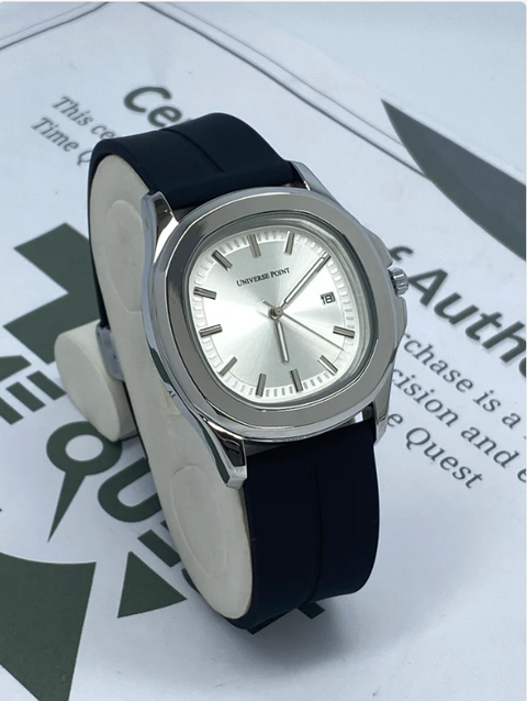 Universe Point Premium Deign Analog Quartz Movement Watch With Silicone Strap Magnetic Lock and Date Display