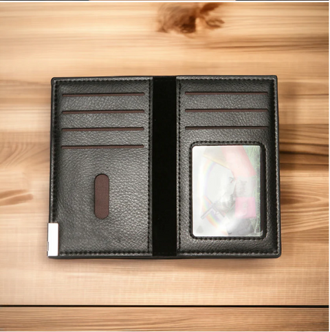 License Minimalist Slim Half Long Wallet for Men