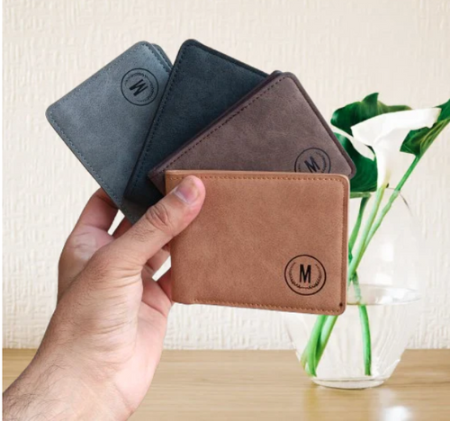 PU Leather Horizontal Short Wallet Cardholder for Men