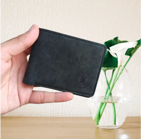 PU Leather Horizontal Short Wallet Cardholder for Men