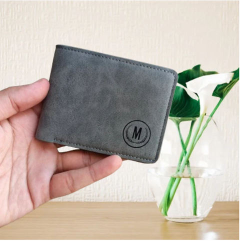 PU Leather Horizontal Short Wallet Cardholder for Men