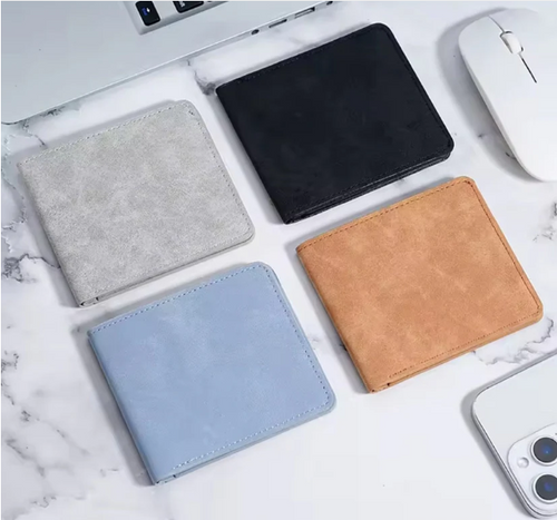 Slim Short Horizontal Wallet for Men | Minimalist Leather Card Holder