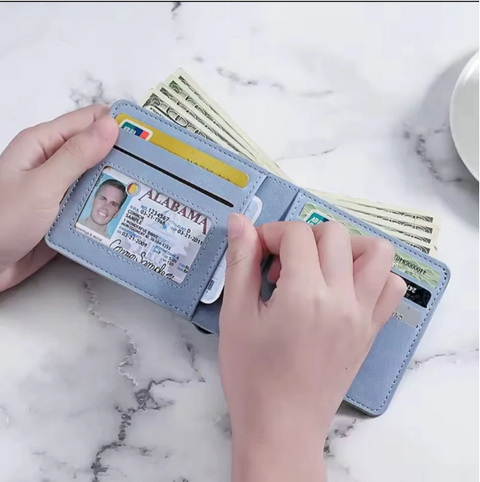 Slim Short Horizontal Wallet for Men | Minimalist Leather Card Holder