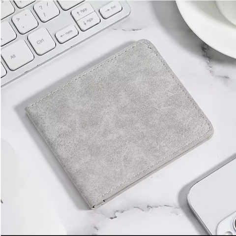 Slim Short Horizontal Wallet for Men | Minimalist Leather Card Holder