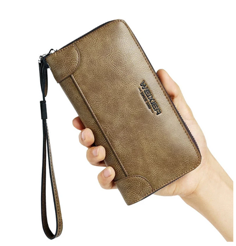 Weixier Long Round Zipper Wallet for Men & Women